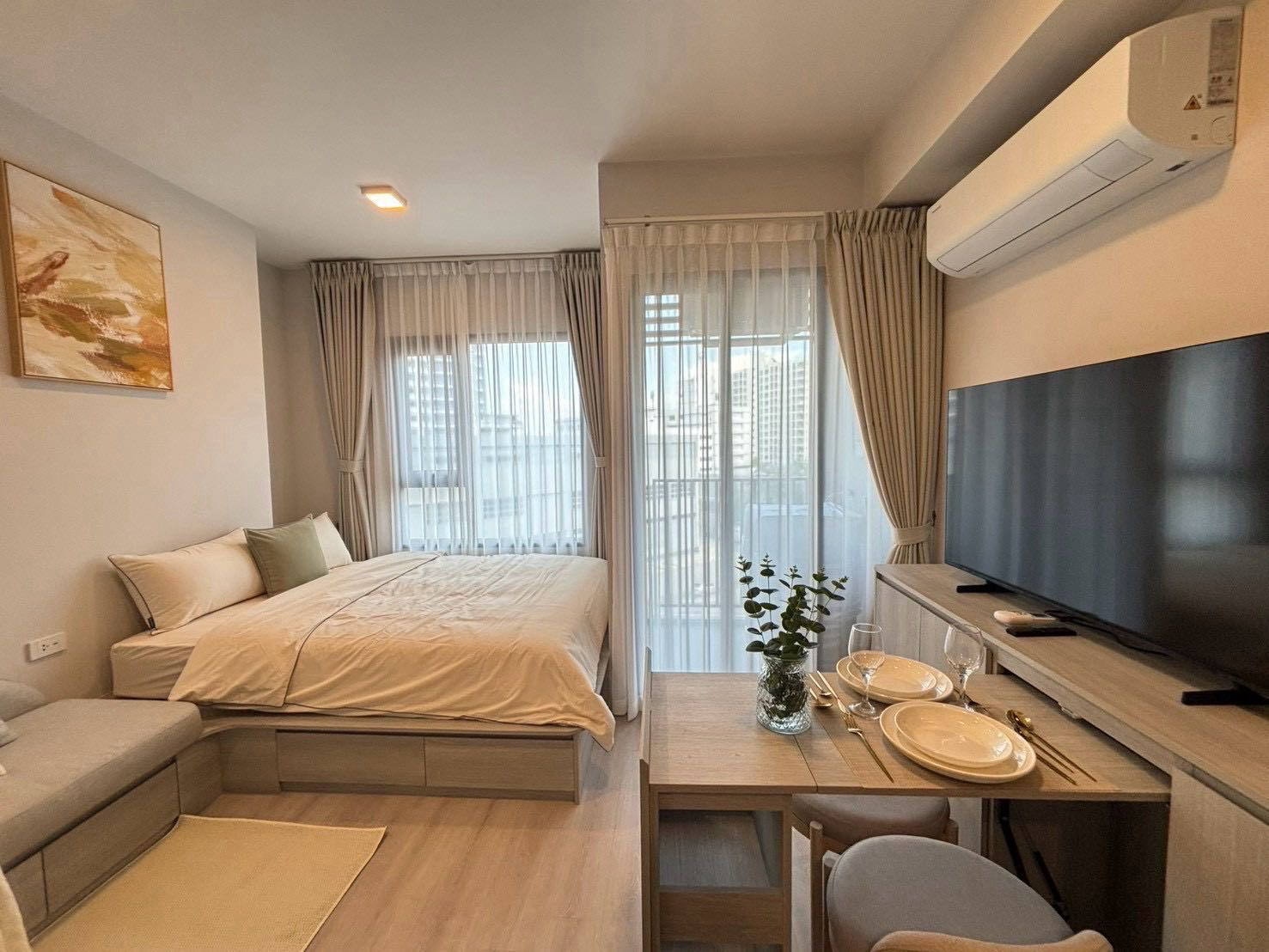 For Rent COBE Ratchada-Rama 9 | Studio 23.76 sq.m. | Near MRT Thailand Cultural Centre For Rent COBE Ratchada-Rama 9 | Studio 23.76 sq.m. | Near MRT Thailand Cultural Centre