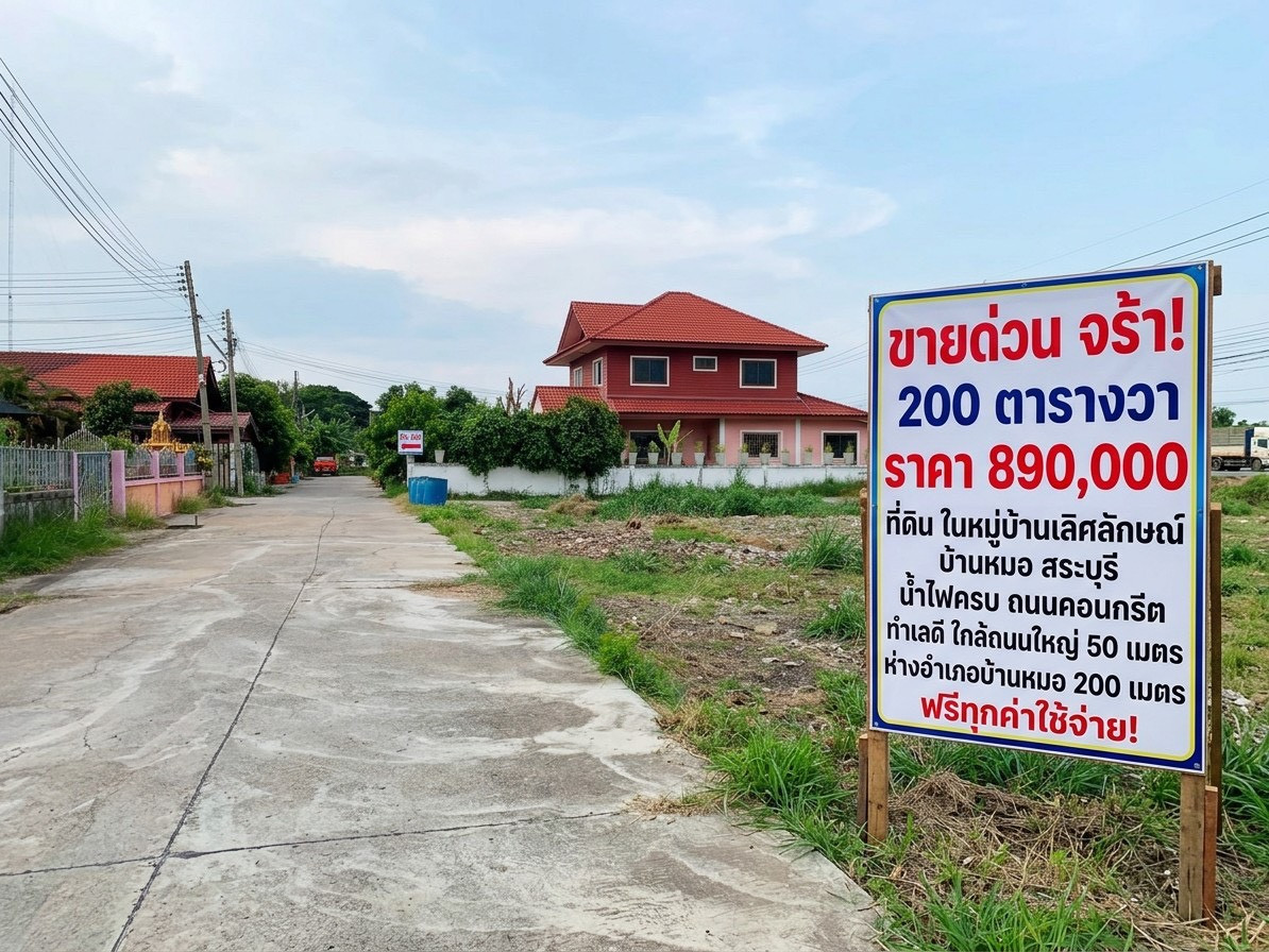 ขายด่วน 200 ตรว บ้านหมอ สระบุรี่ (ที่ถมแล้วพร้อมปลูกบ้าน) ขายด่วน 200 ตรว บ้านหมอ สระบุรี่ (ที่ถมแล้วพร้อมปลูกบ้าน)