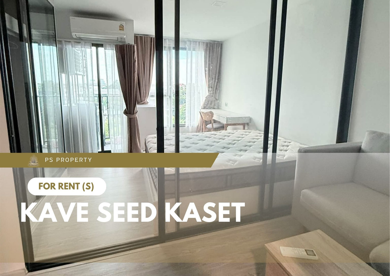 ให้เช่า 📍 Kave Seed Kaset 📍 เฟอร์นิเจอร์ และ เครื่องใช้ไฟฟ้าครบ ใกล้ BTS เสนานิคม