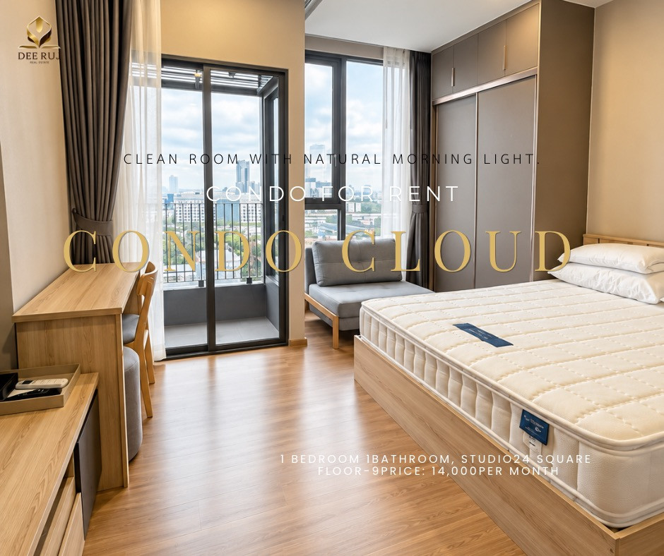 🏙️ For rent Cloud Thonglor–Phetchaburi | Studio 24 sq m. ✨ Ready to move in immediately | Fully furnished