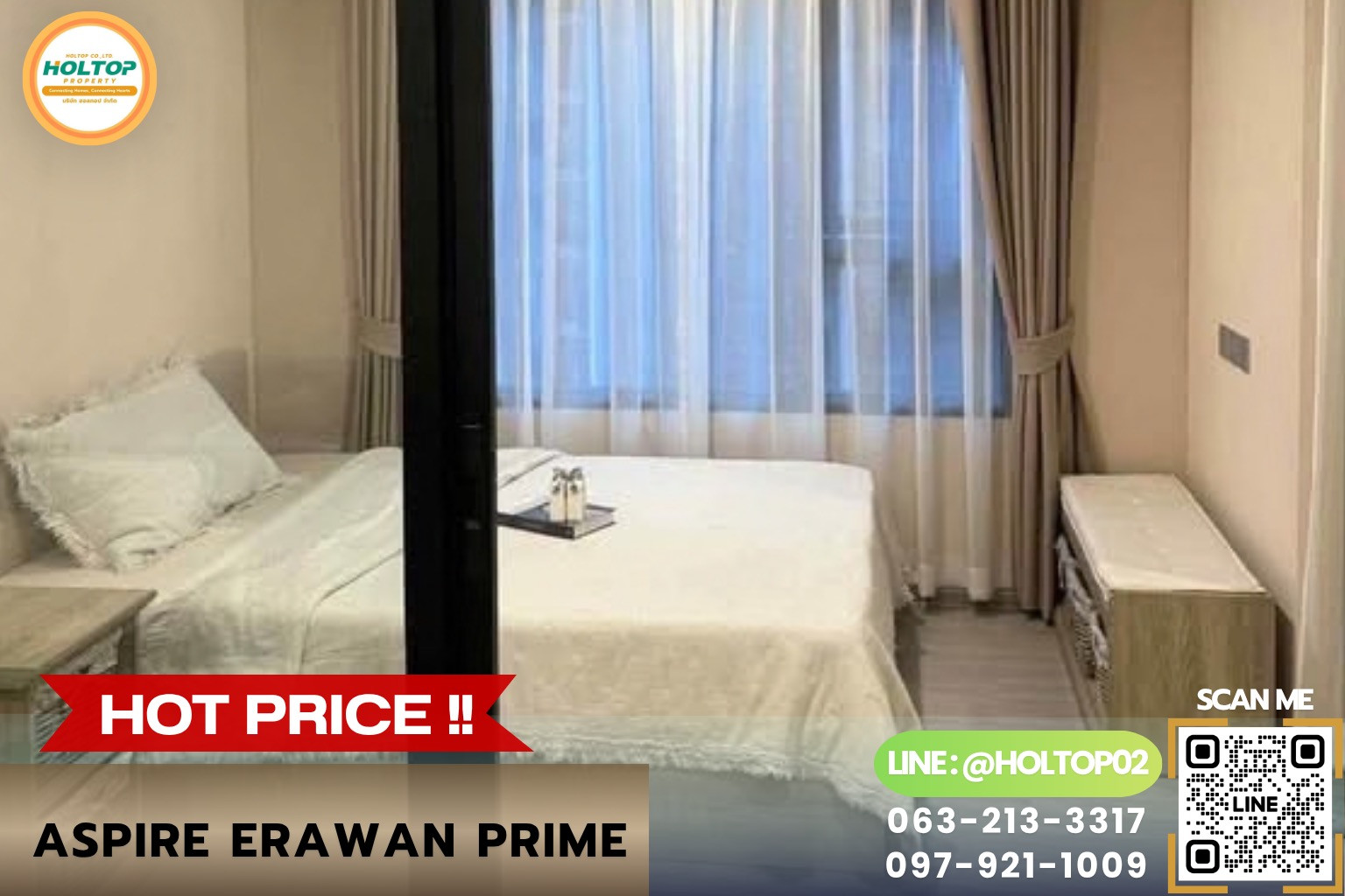 #L1494 ให้เช่าคอนโด Aspire Erawan Prime
