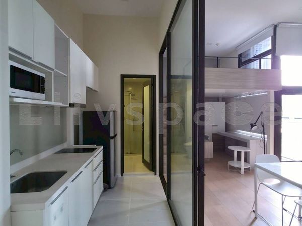 ▚ L1JC0Eツ FOR RENT Chewathai Residence Asok Loft 35sqm High Floor Enclosed Kitchen New Sofa &amp; TV Near MRT✨