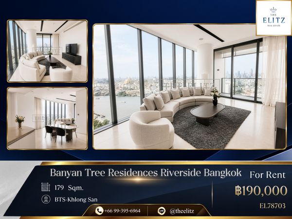 ✨  Gorgeous Living ! Luxury Riverfront with million-dollar Panoramic Views, near ICONSIAM. Fully furnished - Ready to move in! ✨