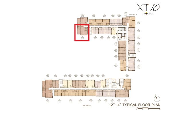 XT 10, 2-bed room, 57 sq m., first price, beautiful position, contract page only 146,xxx baht/sq m.
