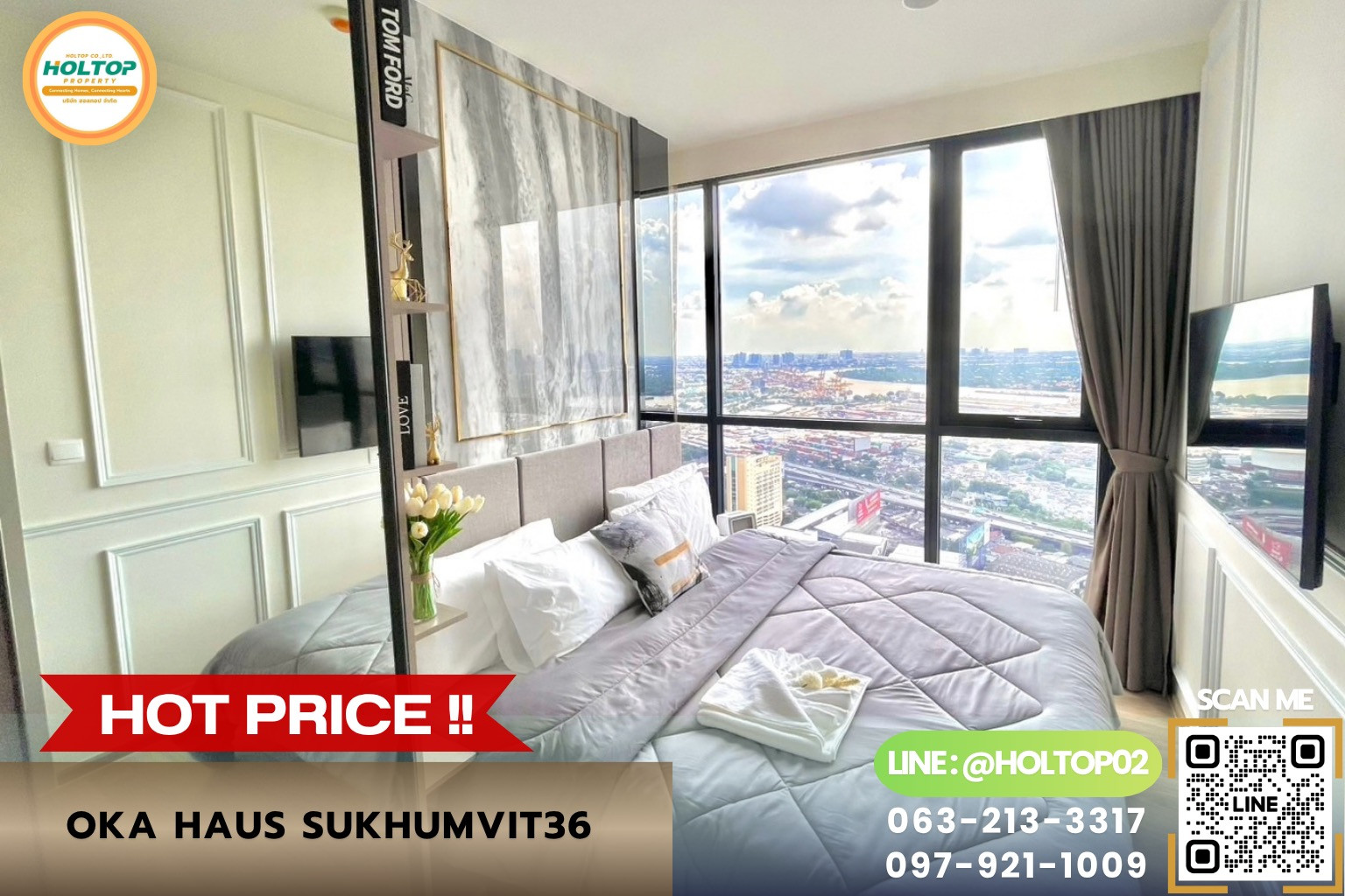 #R10918 ให้เช่าคอนโด Oka Haus Sukhumvit36