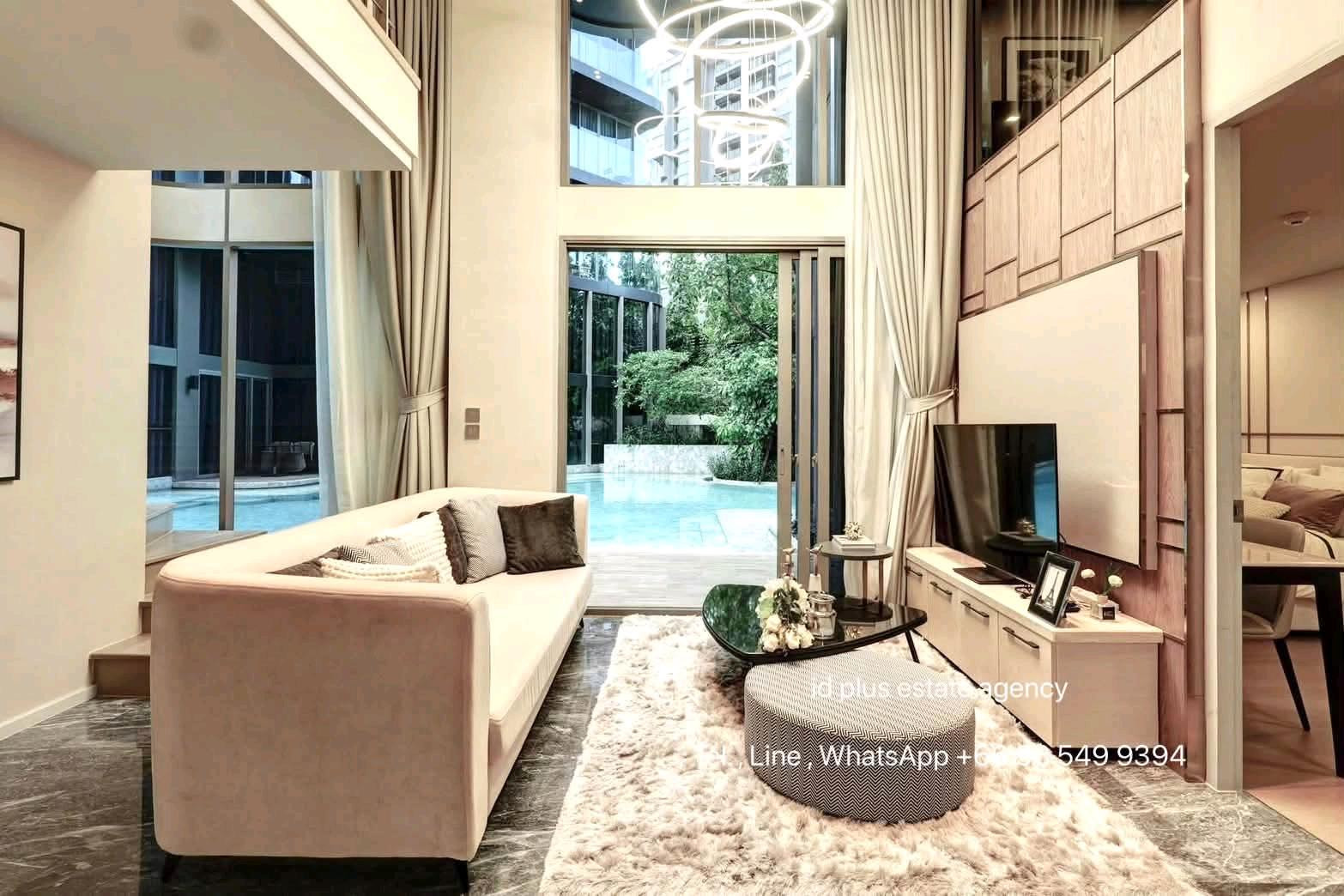 Condo with Pet friendly for Rent 🐈 3 bedrooms 3 bathrooms for 131 sq.m Pool access On 1st floor. fully furnished and electrical appliances with dryer machine and 3 car parking. Walk 6 mins. To BTS Phnom phong. Rental Only for 145,000 / m. – รูปที่ 2