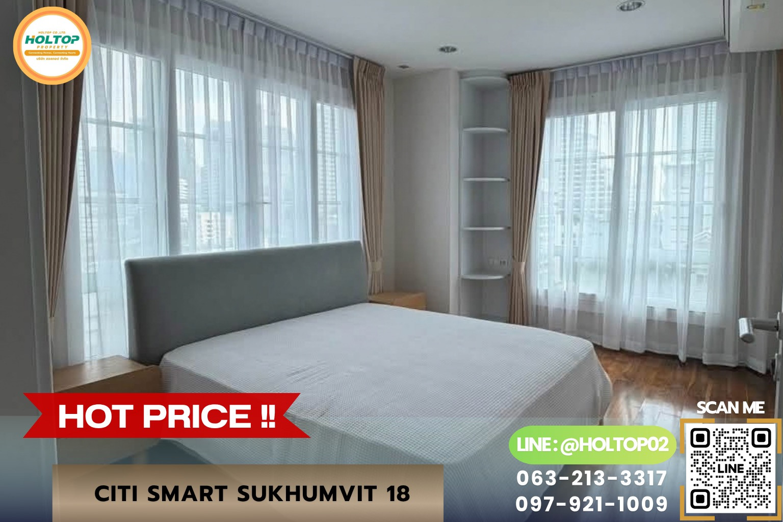 #R10922 Condo for rent Citi Smart Sukhumvit 18.
