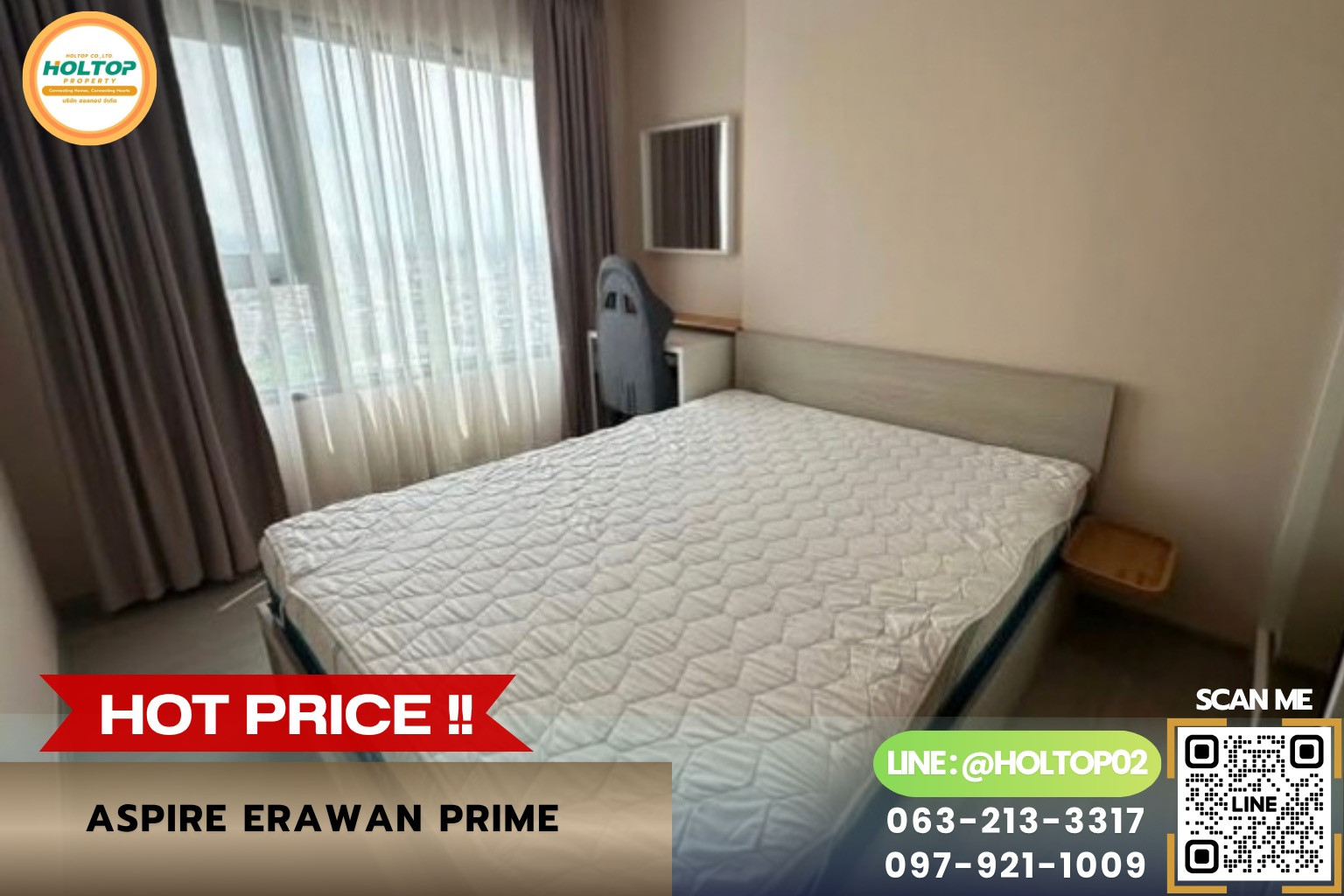 #R10936 ให้เช่าคอนโด Aspire Erawan Prime