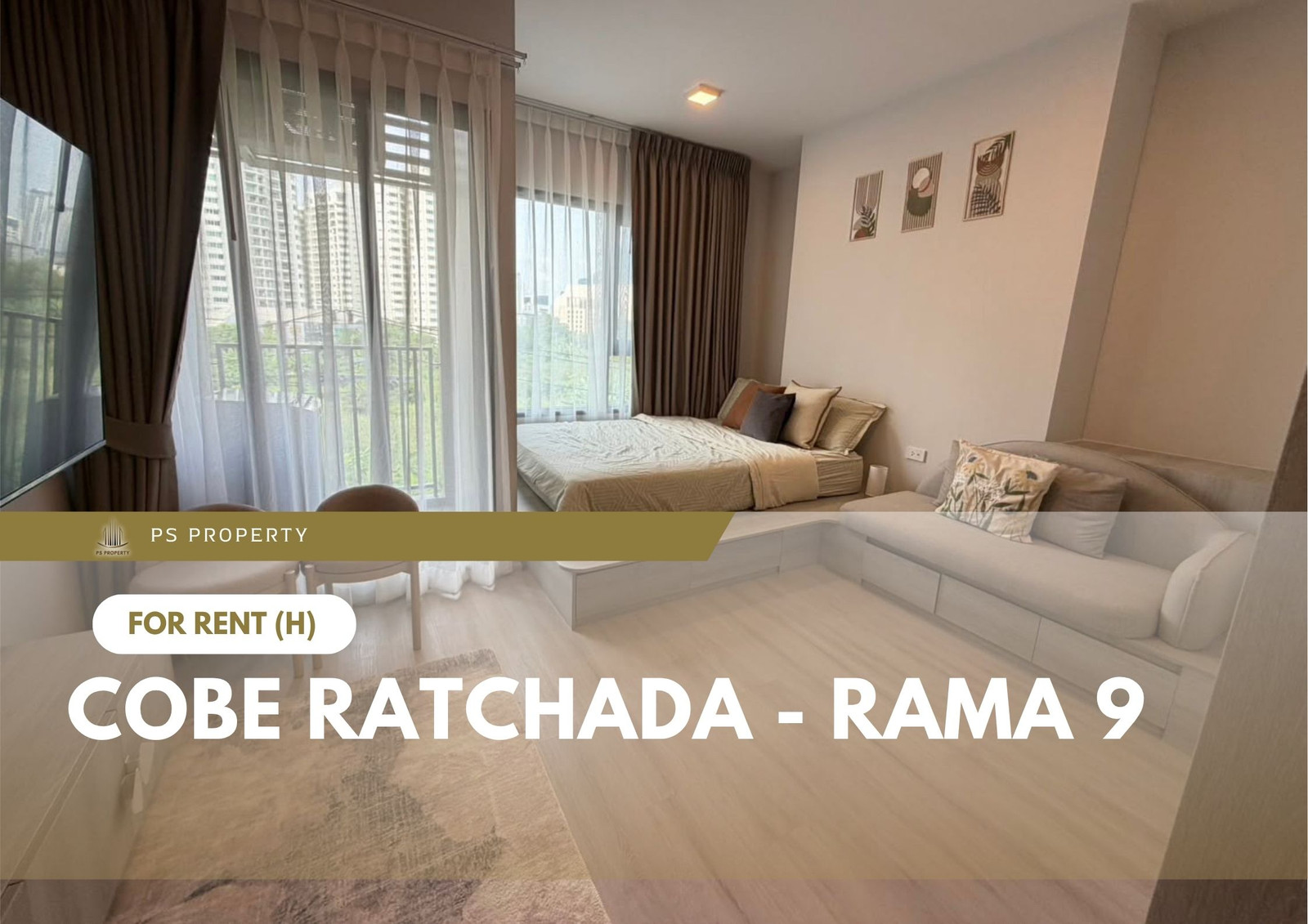 ให้เช่า ✨ COBE Ratchada - Rama 9 ✨ เฟอร์นิเจอร์ และ เครื่องใช้ไฟฟ้าครบ ใกล้ MRT ศูนย์วัฒนธรรม 