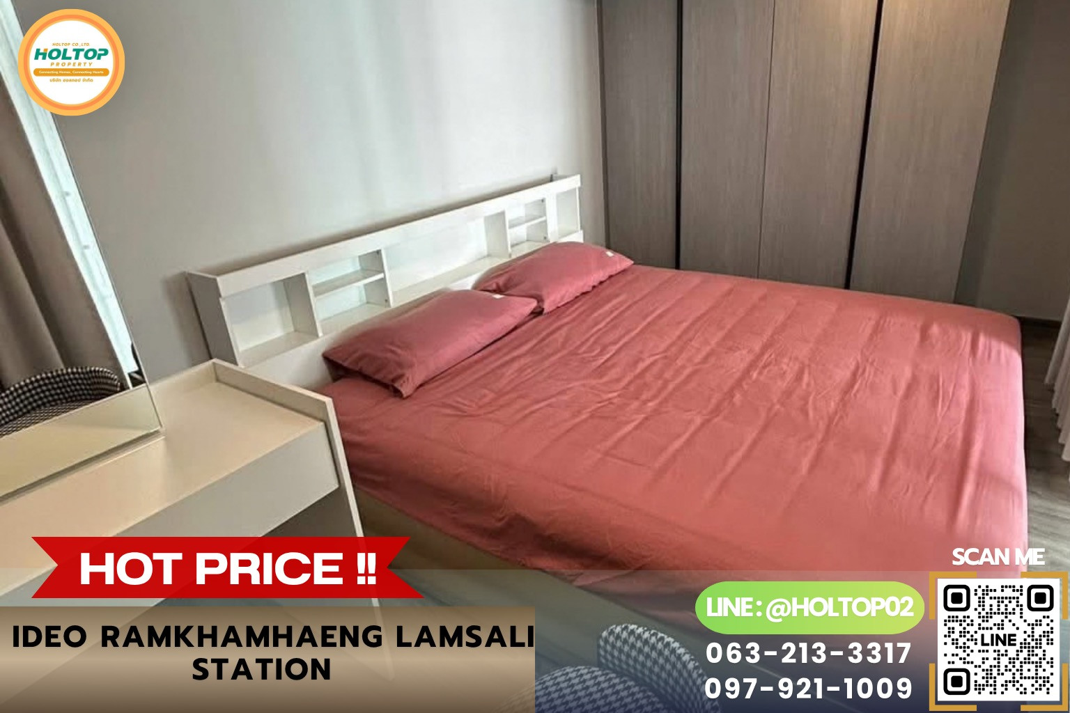 #R10915 Condo for rent Ideo Ramkhamhaeng Lamsali Station.