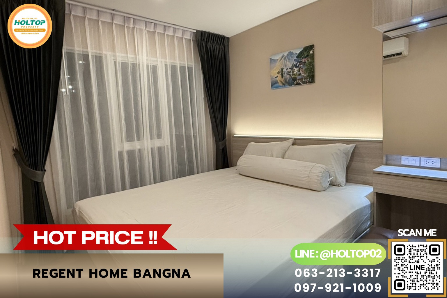 #R10932 ให้เช่าคอนโด Regent Home Bangna