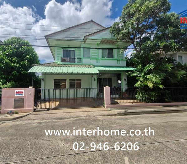 2-story detached house, 53.9 sq m, Prueklada Village. Tiwanon-Ratchaphruek, near UFO Sport Complex, Ratchaphruek Road, Saphan Nonthaburi-Bang Bua Thong Road, Pak Kret, Nonthaburi