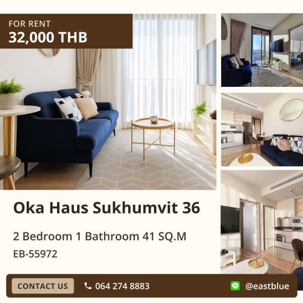 02/10/2026, Condo for Rent: Oka Haus Sukhumvit 36 🏙️ Prime Location Near BTS Thong Lo! 0642748883