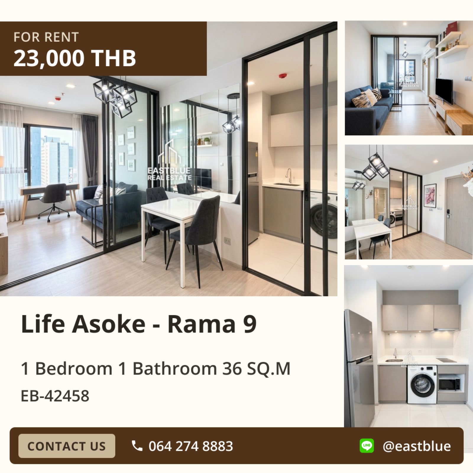 02/10/2026, เช่าคอนโด Life Asoke - Rama 9 🏙️ ชั้นสูง วิวสวย ใกล้ MRT พระราม 9 0642748883
