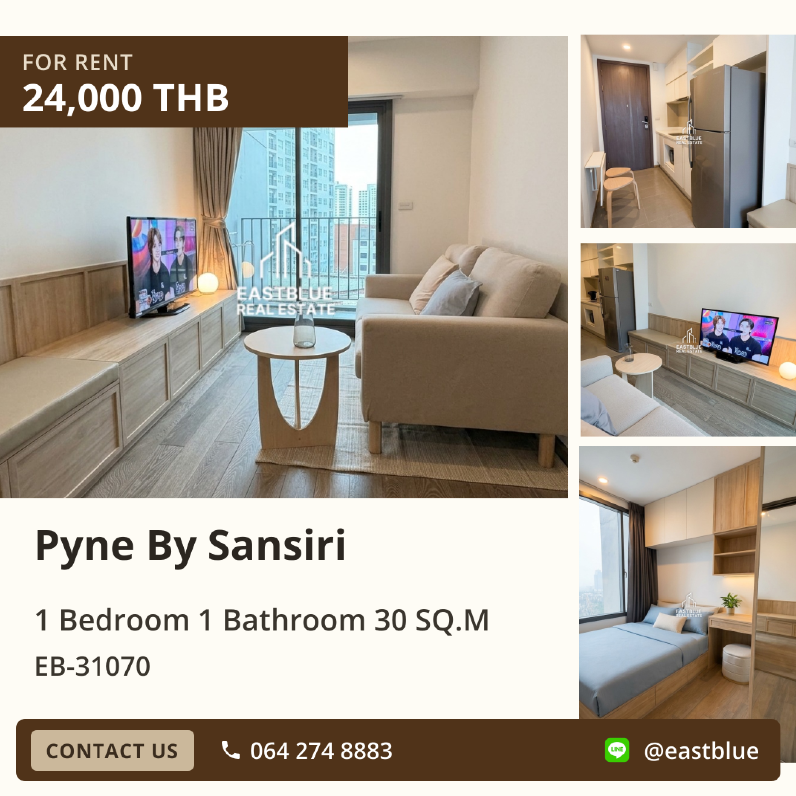 02/10/2026, For Rent: Pyne By Sansiri Luxury 1-Bedroom Condo in Ratchathewi 🏙️ 0642748883