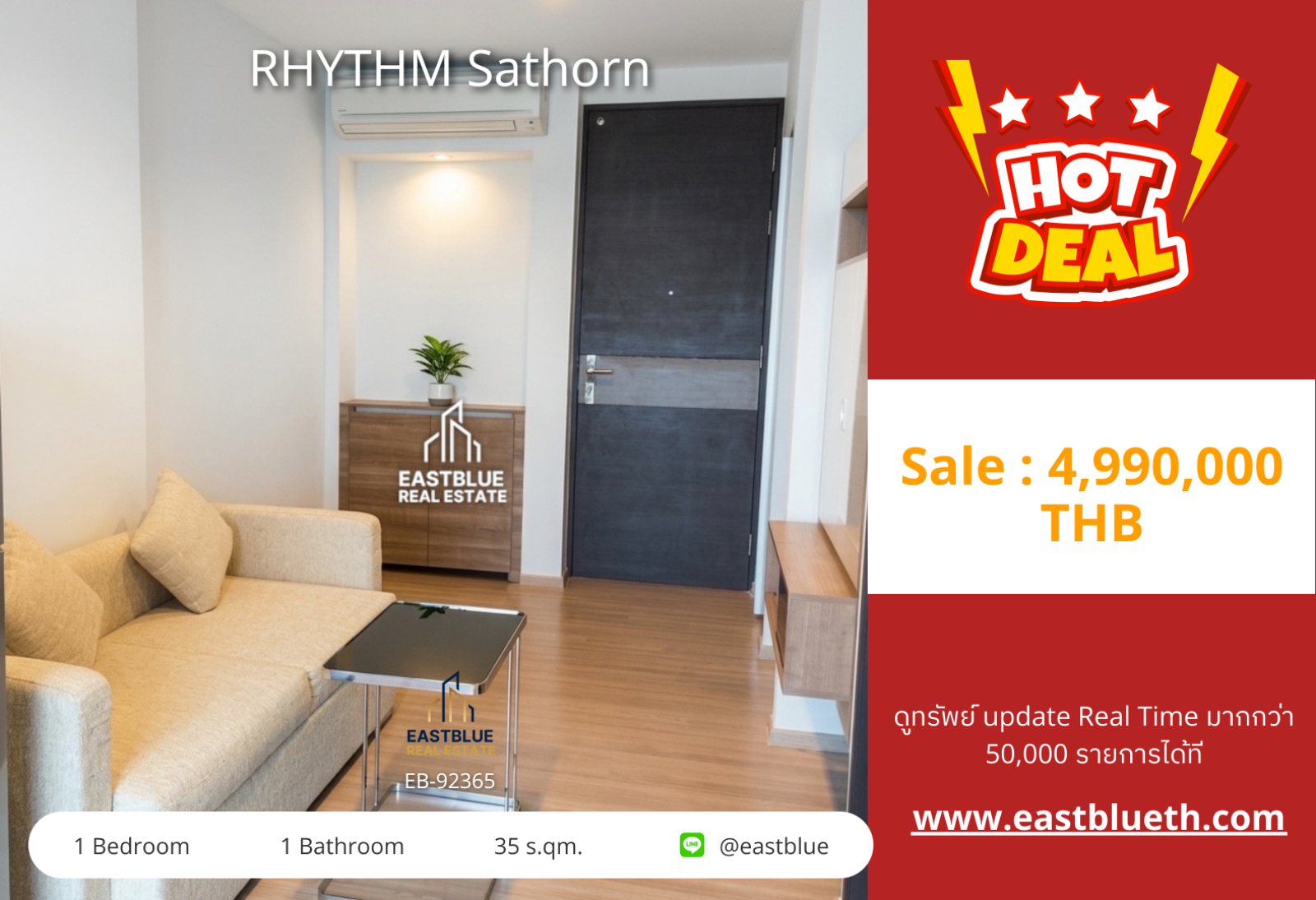 02/10/2026, For Sale: Luxurious 1-Bed Condo at RHYTHM Sathorn, Prime Sathorn Location! 🏙️ 0642748883