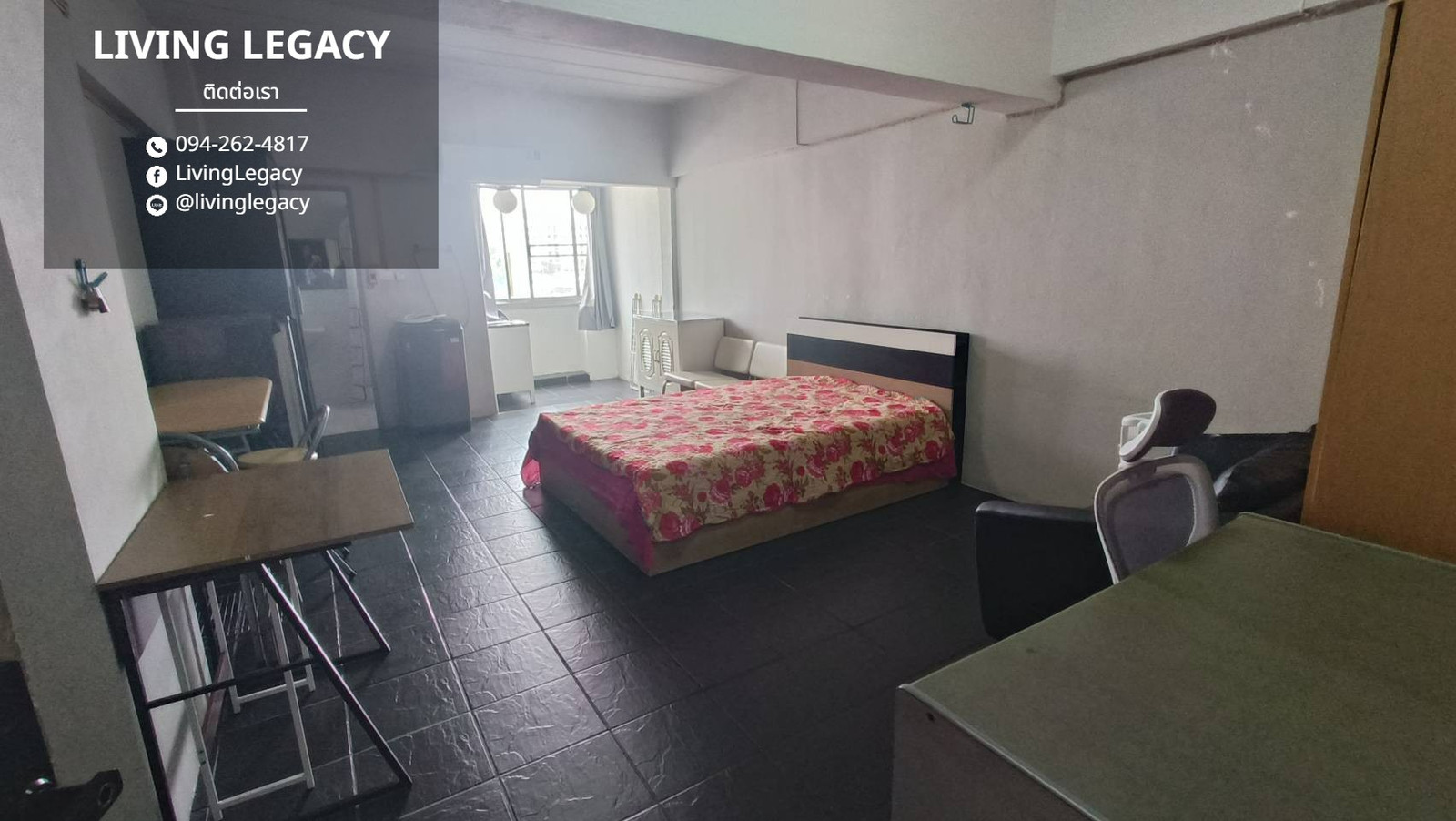 TMFH7J เช่าด่วน คอนโด ABAC Condo Town 30 ตร.ม. | ชั้น 4 | 1 ห้องนอน | 1 ห้องน้ำ 5,000 บาท/เดือน line id : @livinglegacy – รูปที่ 4
