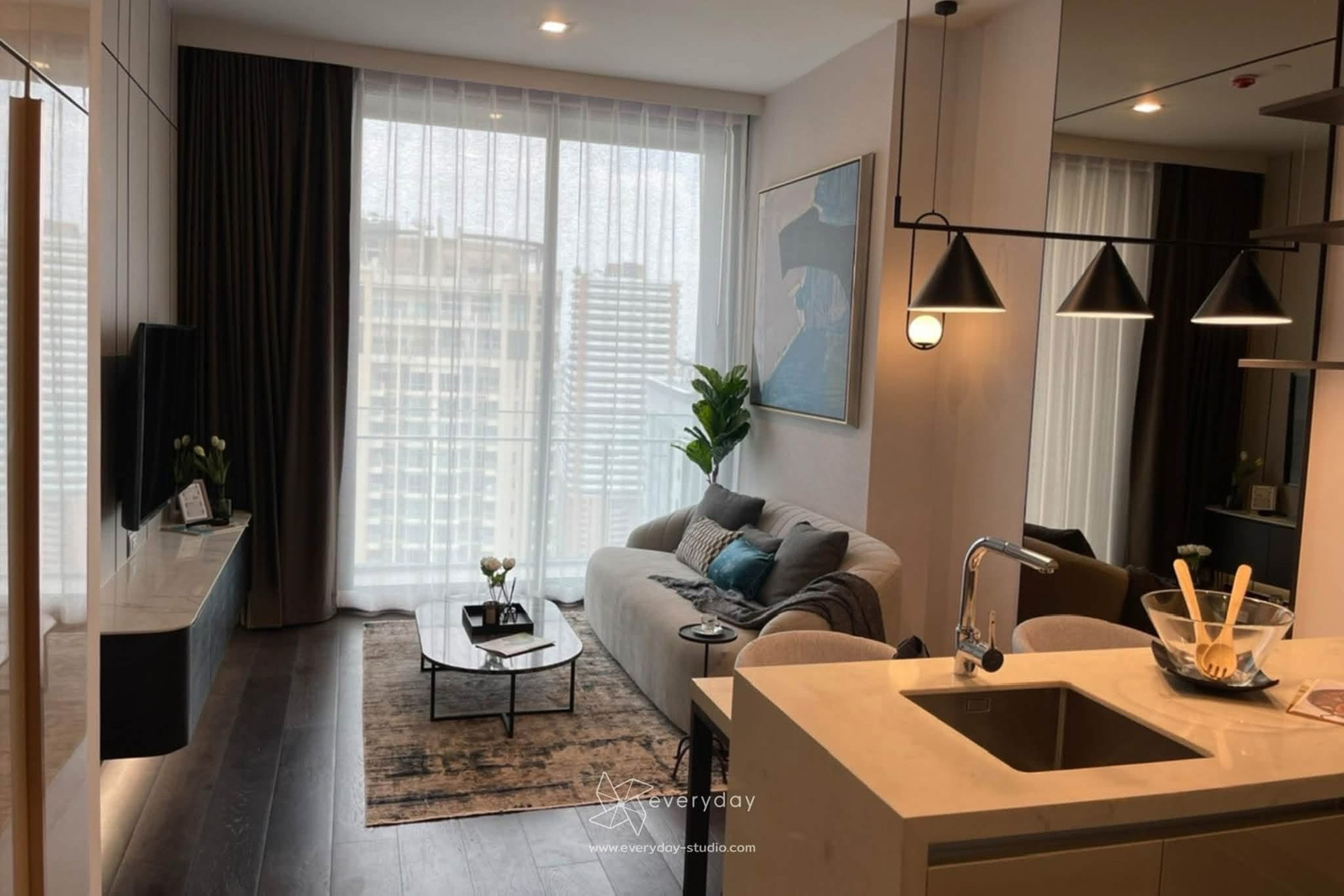 🔥Rent at  LAVIQ SUKHUMVIT 57  🔥1BR 1BR.🔥 55,000 🔥46sqm. 🔥Floor22