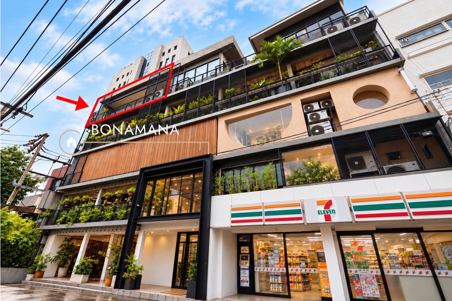 Business space for rent, 5th floor, in the heart of Phrom Phong (BTS Phrom Phong 850m.)