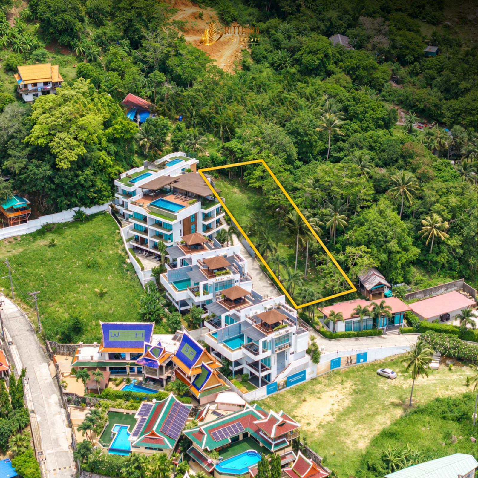 Land for sale in Phuket on Karon Hill, 920 sq m, sea view, suitable for building a Luxury Pool Villa, Phuket.