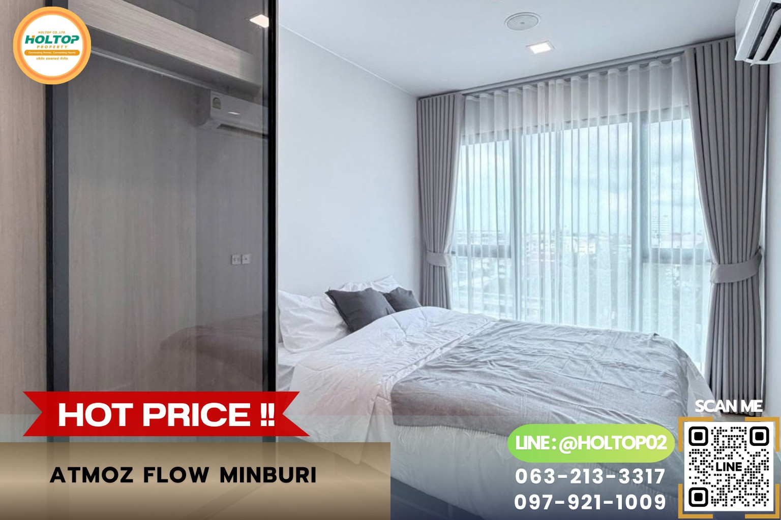#R10950 ให้เช่าคอนโด Atmoz Flow Minburi