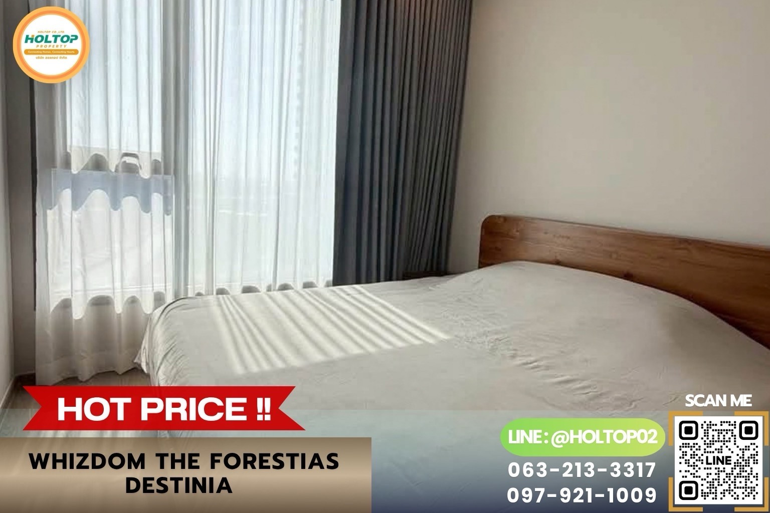 #L1499 ให้เช่าคอนโด whizdom the forestias destinia