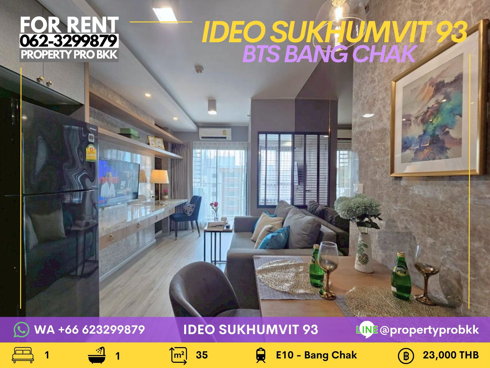 🌟🌟 Modern Condo for Rent at Ideo Sukhumvit 93 – Just 60m to BTS Bang Chak | Bathtub | Fully Furnished 🌟🌟 🌟🌟 Modern Condo for Rent at Ideo Sukhumvit 93 – Just 60m to BTS Bang Chak | Bathtub | Fully Furnished 🌟🌟