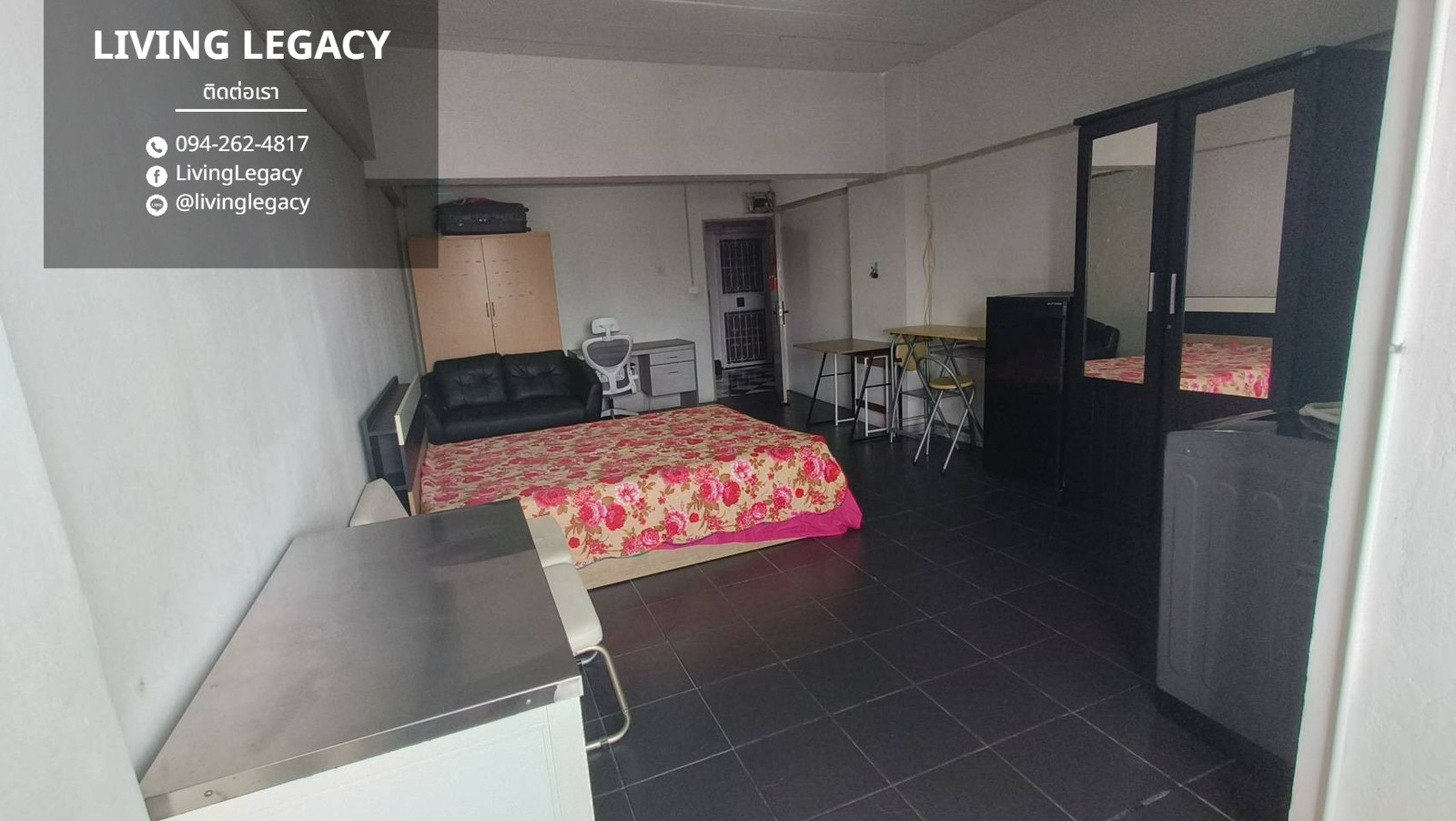 TMFH7J เช่าด่วน คอนโด ABAC Condo Town 30 ตร.ม. | ชั้น 4 | 1 ห้องนอน | 1 ห้องน้ำ 5,000 บาท/เดือน line id : @livinglegacy – รูปที่ 3