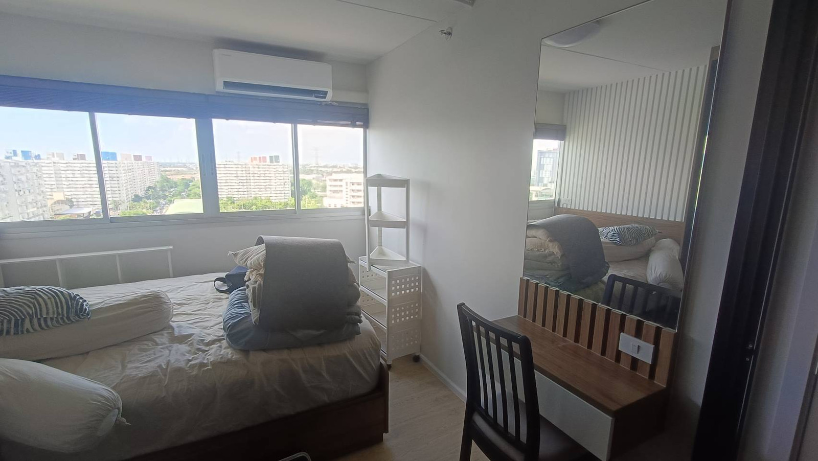 For sale, Mori Condominium, Muang Thong Thani, 15th floor room, high building view, school, fully decorated, minimalist style. – รูปที่ 3