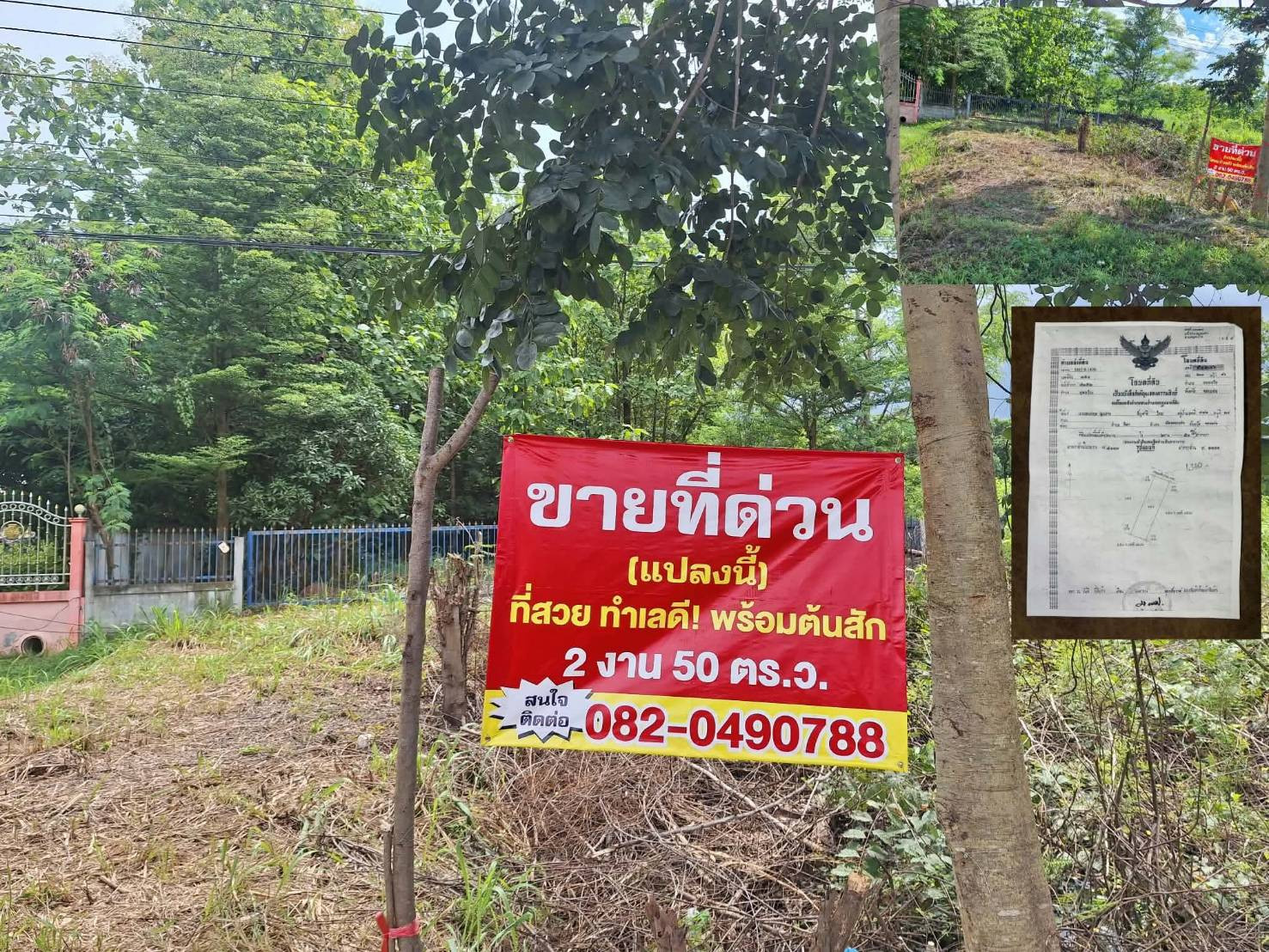 Selling very cheap!! Vacant land 250.7 sq m., next to a 4-lane road, prime location, Nong Ruea District, Khon Kaen Province, near the municipal market, hospital. – รูปที่ 3