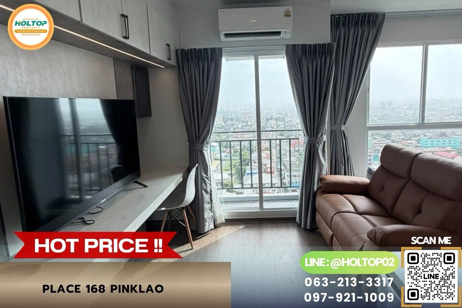 #Z6551 ให้เช่าคอนโด PLACE 168 Pinklao