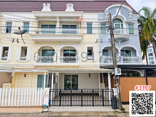 House for sale, 3-story townhome, The Metro Sathorn Village, near BTS Wutthakat, fully furnished, ready to move in.