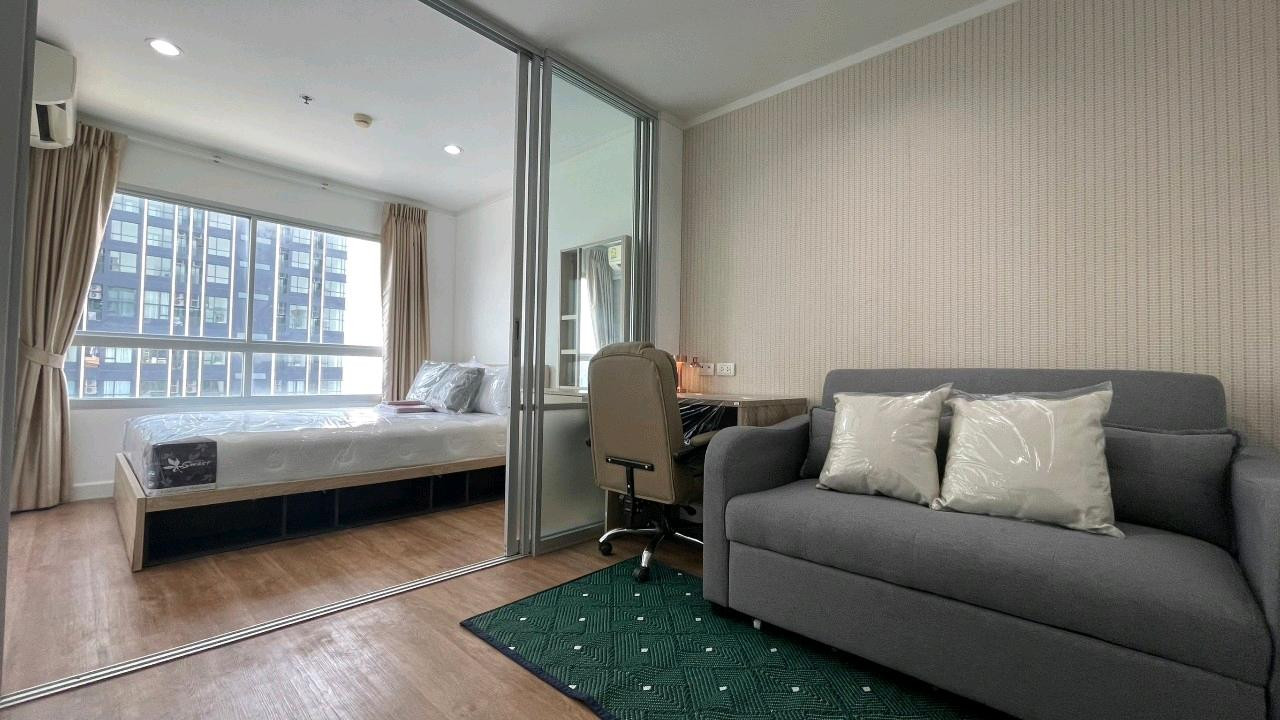 📢💯📢[[Rent]] Decorated room, fully furnished, near ARL Hua Mak Station, room for rent - Lumpini Place Condo Srinakarin - Hua Mak Station, near Airport Link Hua Mak Station, only 350 meters.