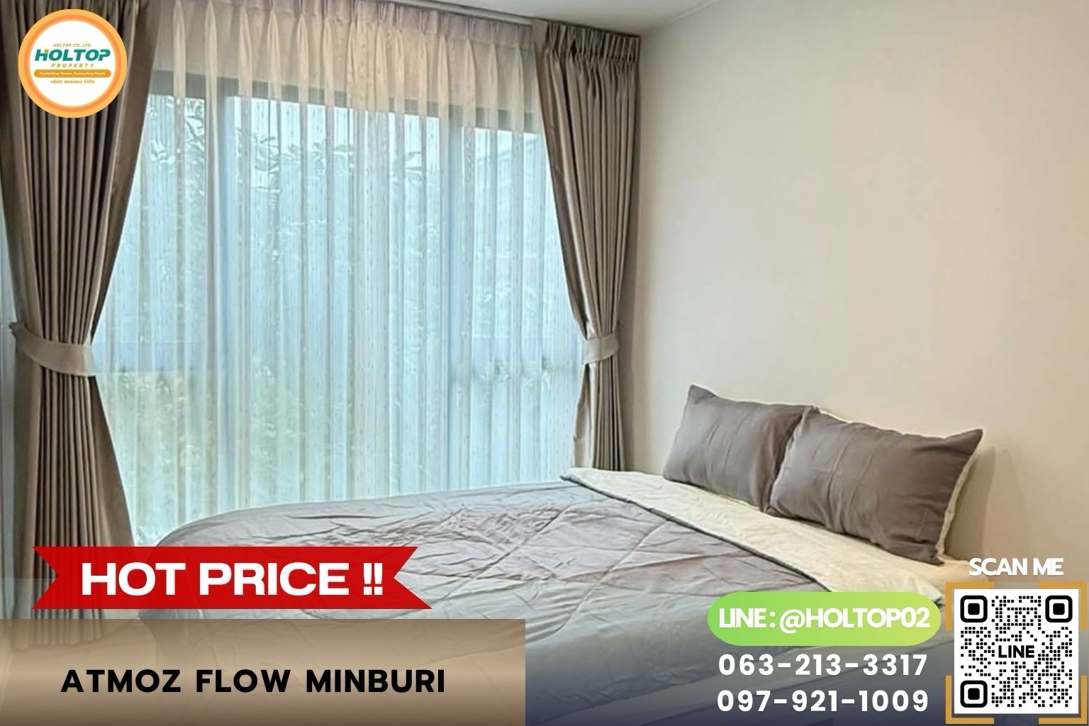 #L1498 ให้เช่าคอนโด Atmoz Flow Minburi #L1498 ให้เช่าคอนโด Atmoz Flow Minburi