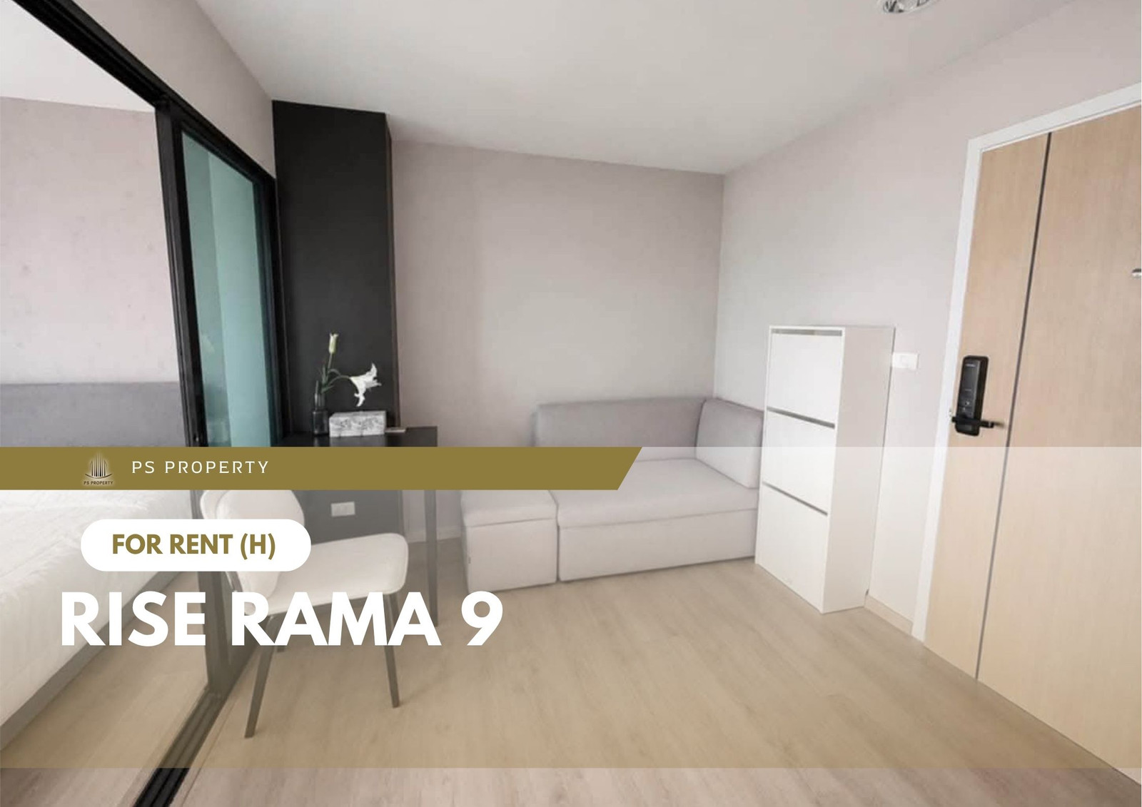 For Rent 🔥 Rise Rama 9 🔥 Fully furnished and equipped with appliances; near MRT Rama 9.
