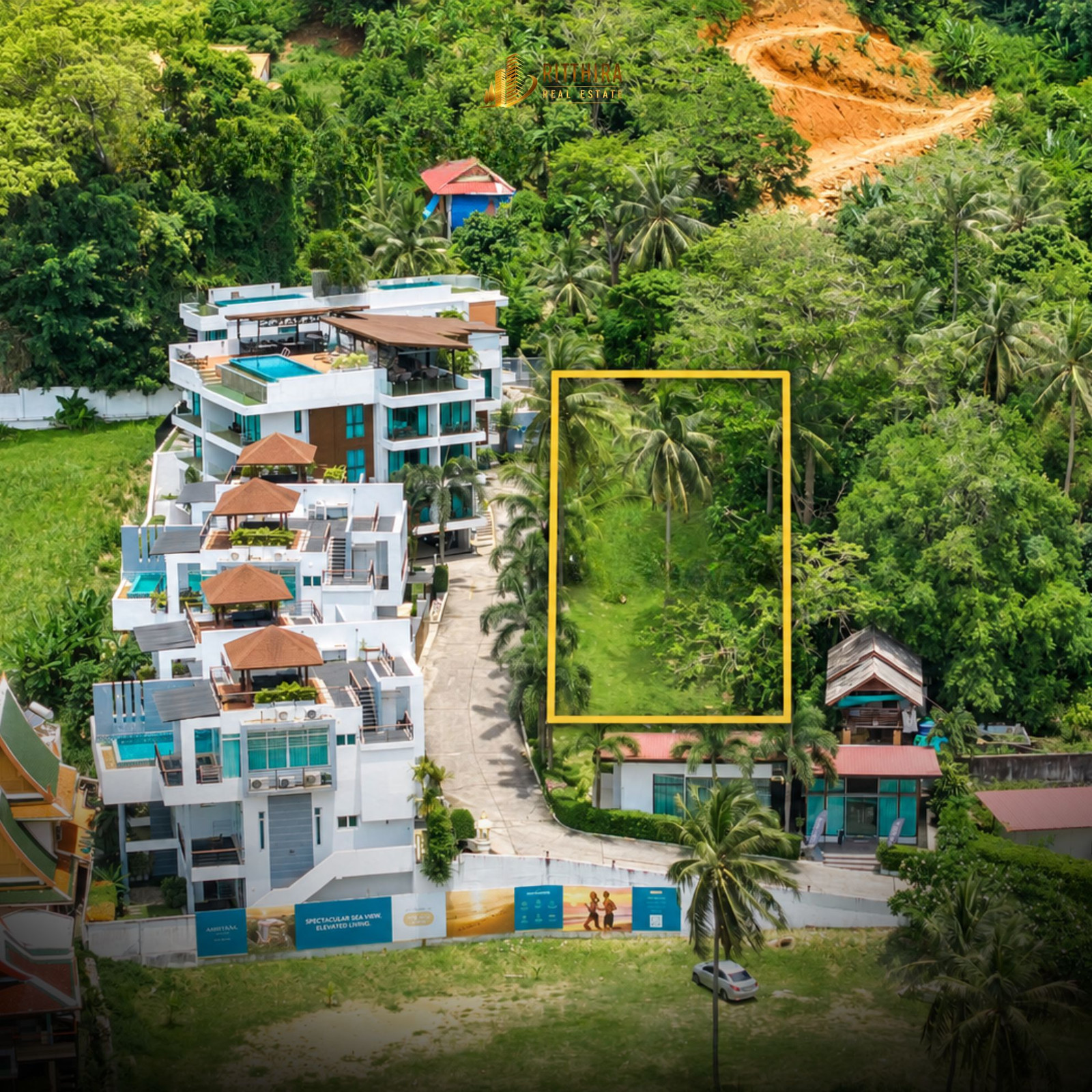 Land for sale in Phuket on Karon Hill, 920 sq m, sea view, suitable for building a Luxury Pool Villa, Phuket. – รูปที่ 4