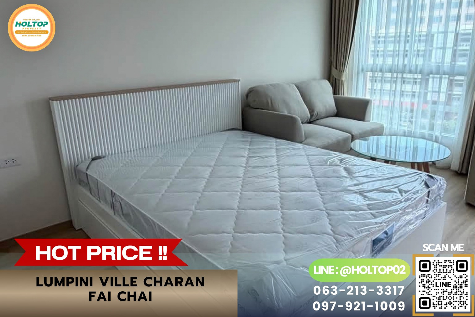 #R10954 ให้เช่าคอนโด Lumpini Ville Charan - Fai Chai