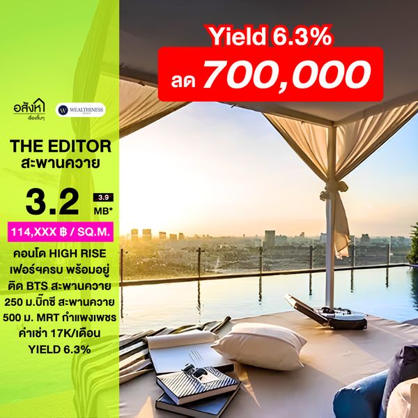 (HL)🔥ขายห้องสภาพสวย ราคาดีที่สุด🔥The Editor (1 ห้องนอน 1 ห้องน้ำ, 28 ตร.ม.) เพียง 3.2 MB เท่านั้น!! Tel.0922635410 เอิร์ธ