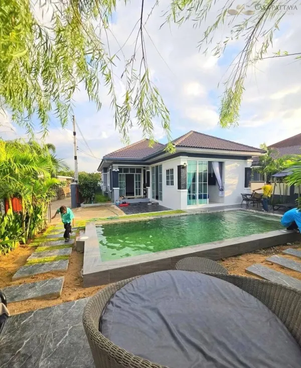 ให้เช่าบ้านเดี่ยวพร้อมสระว่ายน้ำส่วนตัว พิกัดอ่างเก็บน้ำมาบประชัน