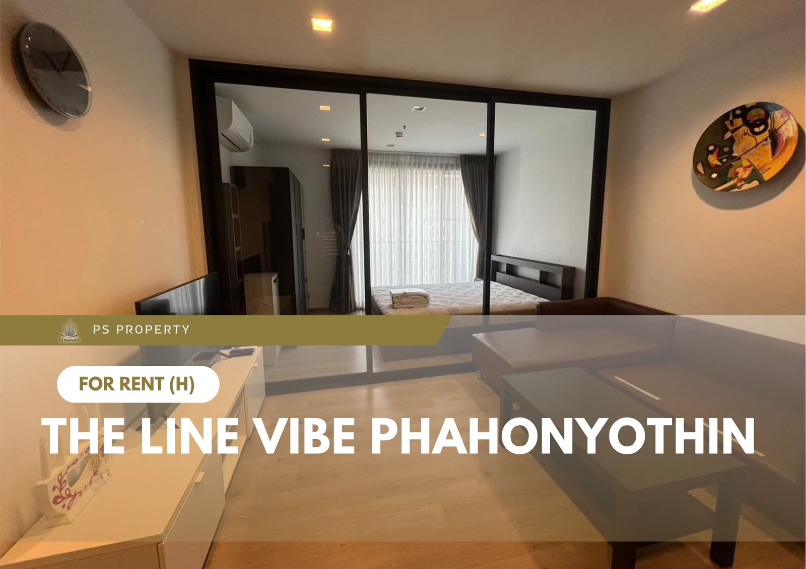 ให้เช่า 📍 THE LINE VIBE Phahonyothin 📍 เฟอร์นิเจอร์ และ เครื่องใช้ไฟฟ้าครบ ใกล้ BTS สถานีห้าแยกลาดพร้าว