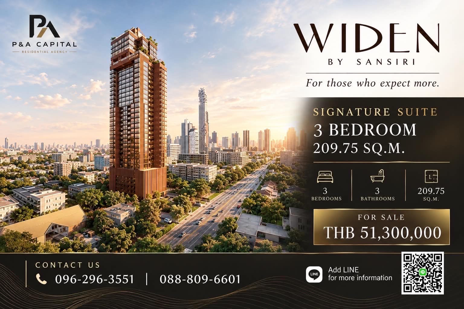 WIDEN BY SANSIRI | 3 BEDROOM | 209.75 SQ.M. WIDEN BY SANSIRI | 3 BEDROOM | 209.75 SQ.M.