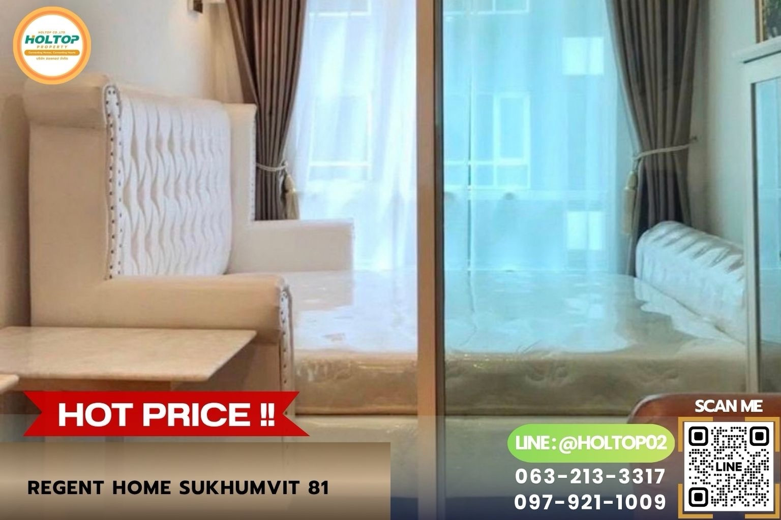 #Z6574 ให้เช่าคอนโด Regent Home Sukhumvit 81