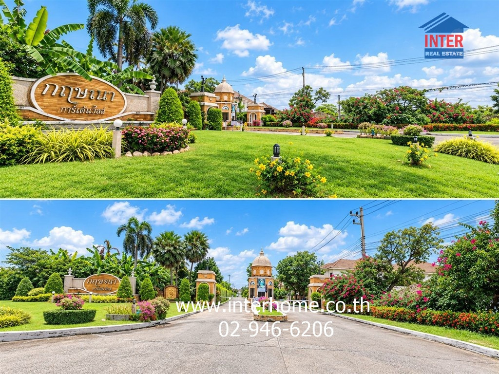 2-storey detached house, 53.7 sq m, Kritsana Garden Home Village, Phutthamonthon Sai 5, Phutthamonthon Sai 5 Road. Bang Krathuek Road 3, Sam Phran, Nakhon Pathom