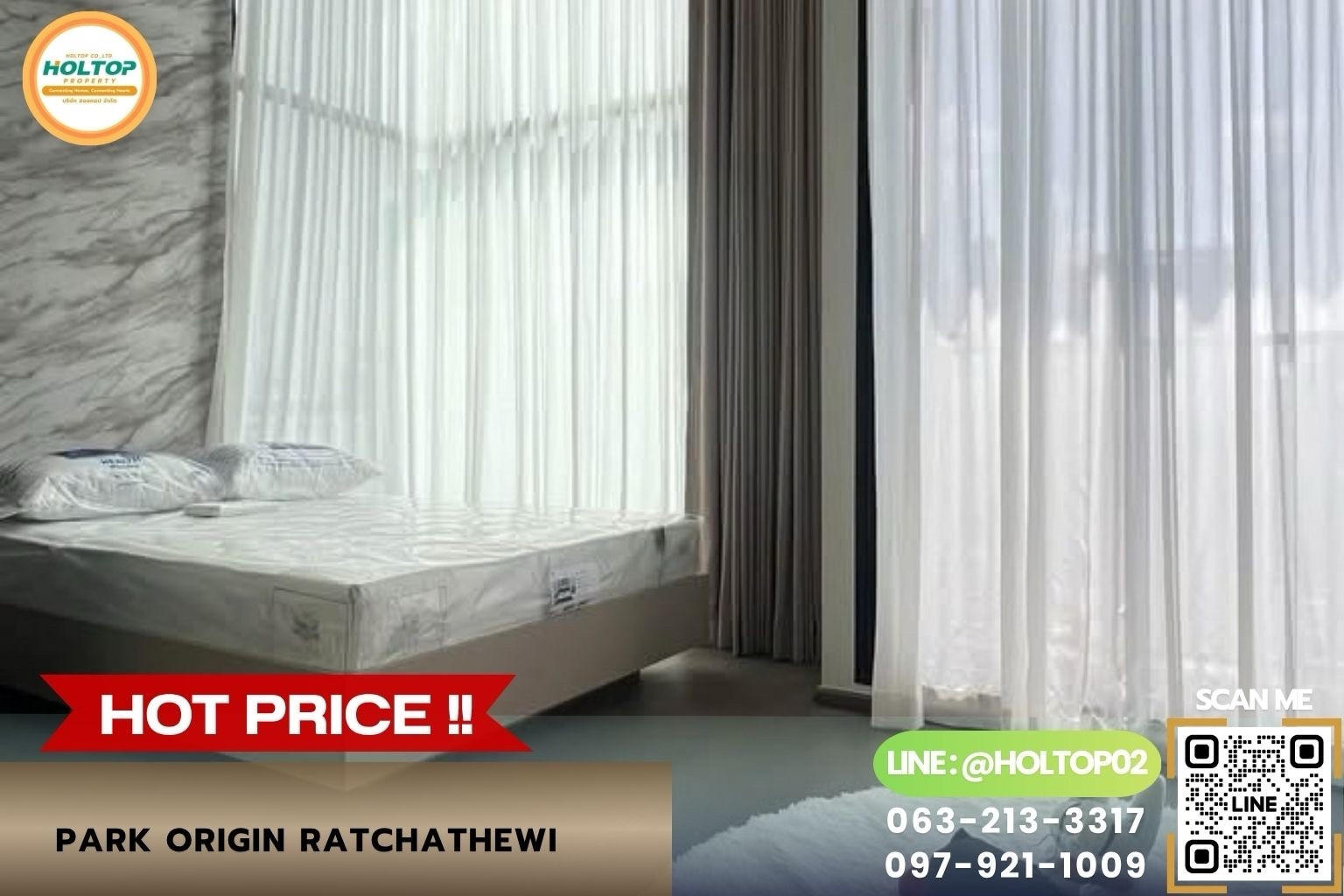 #Z6592 ให้เช่าคอนโด Park Origin Ratchathewi #Z6592 ให้เช่าคอนโด Park Origin Ratchathewi