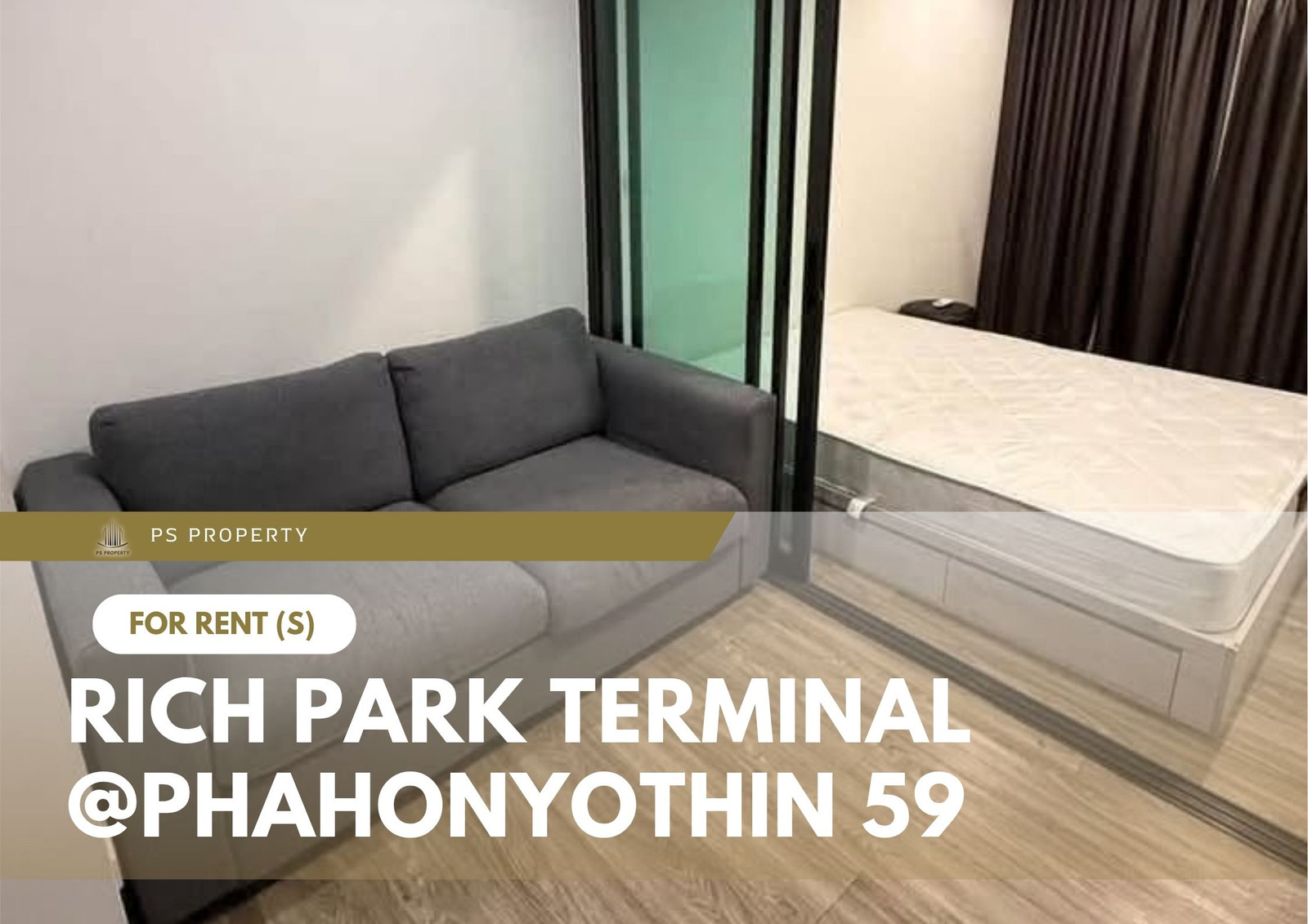 ให้เช่า 🔥 Rich Park Terminal @Phahonyothin 59 🔥 เฟอร์นิเจอร์ และ เครื่องใช้ไฟฟ้าครบ ใกล้ ม.เกษตรศาสตร์
