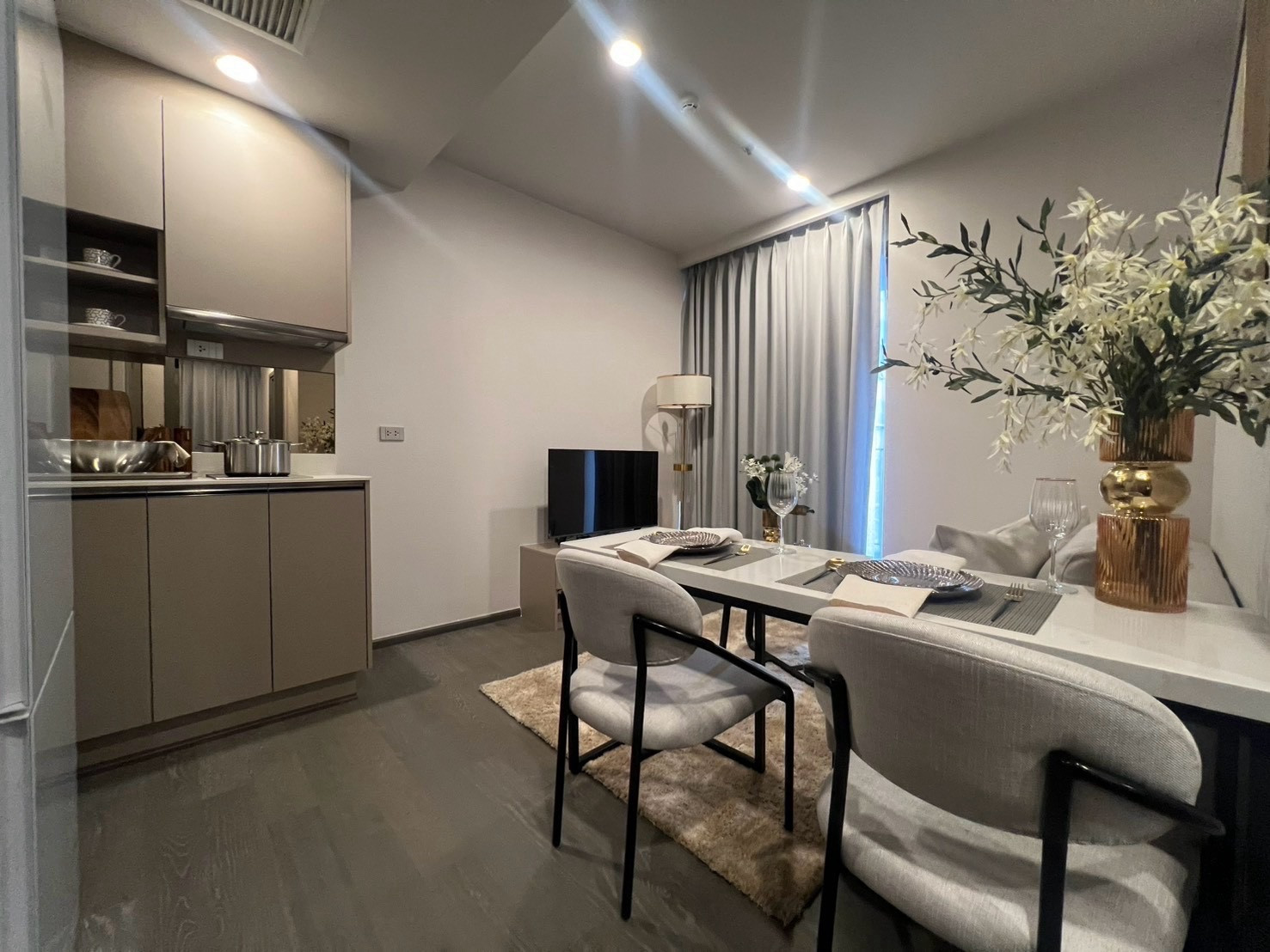 New room, never lived in, for rent, 1 bedroom, 36 sq m., corner room, beautifully decorated, beautiful view, Coco Parc, condo next to MRT Khlong Toei, 0 meters. Call 062-339-3663. – รูปที่ 3