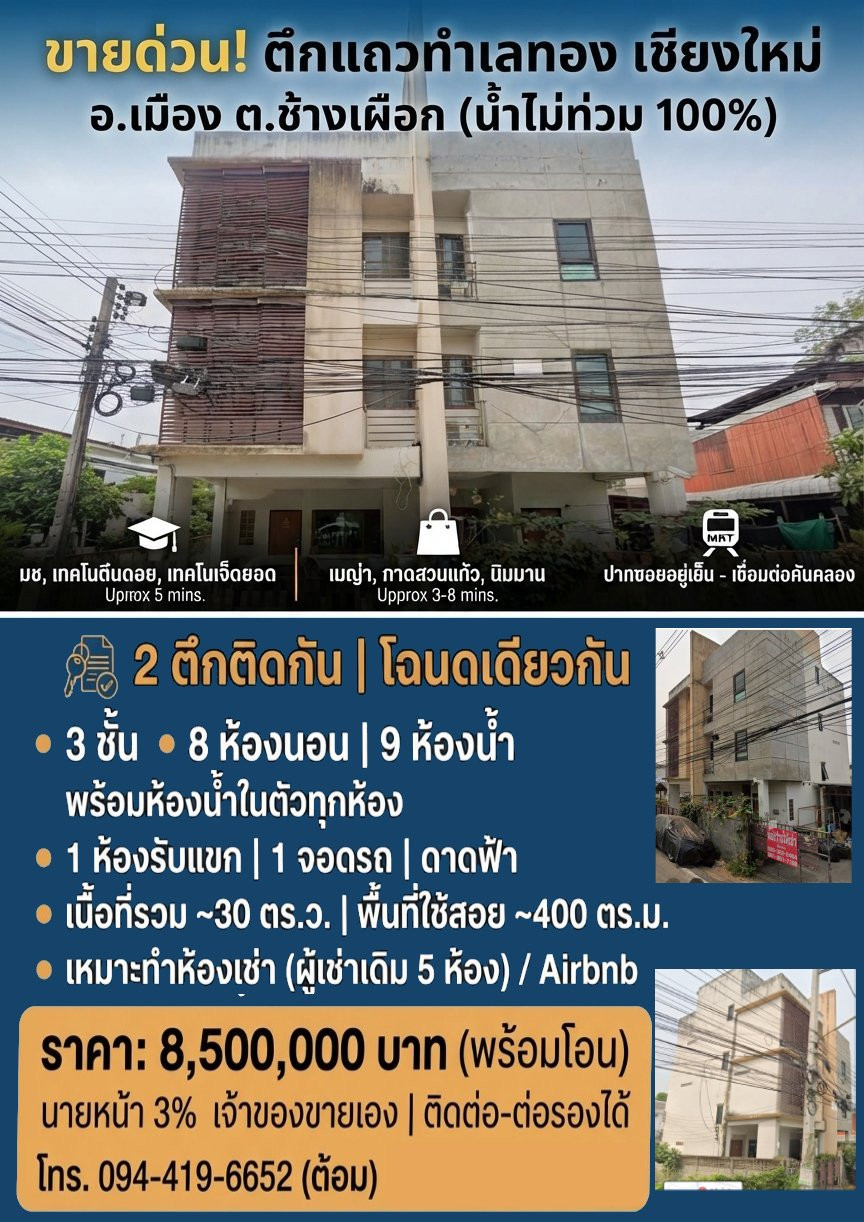 ขายตึก เมือง เชียงใหม่ (น้ำไม่ท่วม) – รูปที่ 3