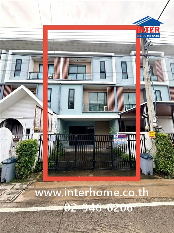 Home office, 3 floors, 23.4 sq m, Chayada At Work Village. Near Khlong Palad Priang Temple Soi Wat Khlong Palat Priang Srinakarin Road Buanakarin Road, Bang Phli, Samut Prakan