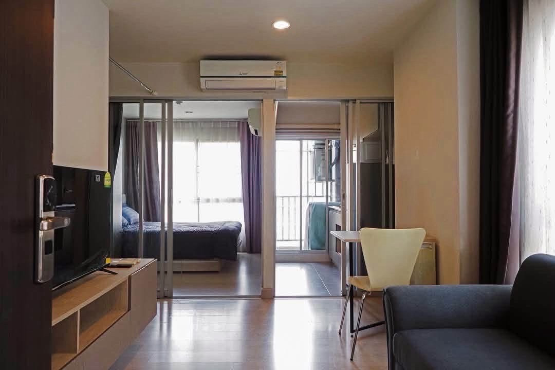 คอนโดให้เช่า Niche ID Sukhumvit 113 ห้องมุม 28 ตร.ม. ใกล้ BTS สำโรง | 9,000 บาท/เดือน