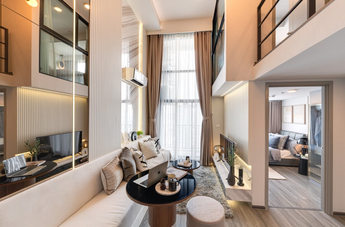 Ideo Ramkhamhaeng - Lamsalee Station, 2 spacious convertible bedrooms. Complete with functions